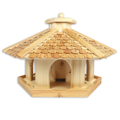 Vogelhaus aus Lärchenholz mit Stand