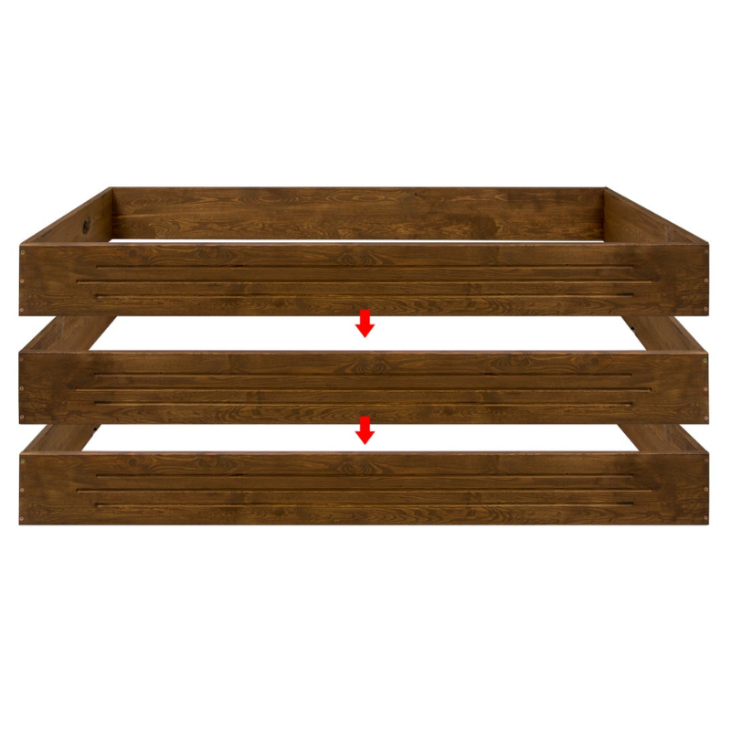 Hochbeet aus Holz 180 × 80 × 60 cm