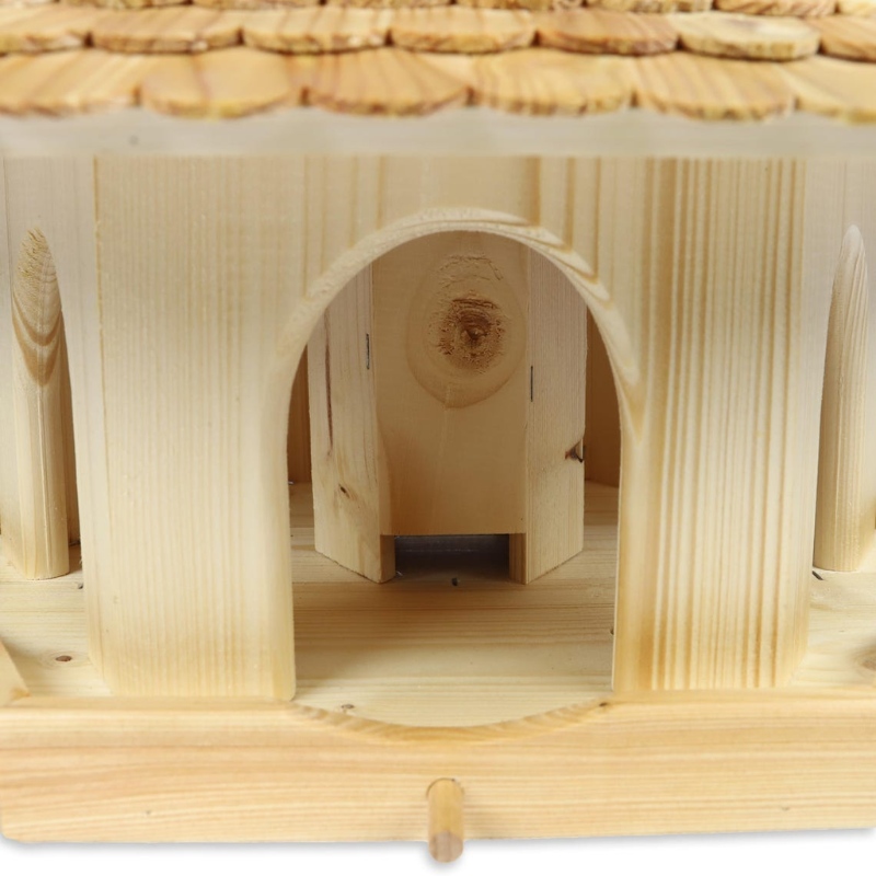 Vogelhaus aus Lärchenholz mit Stand